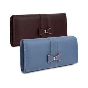 NFI essentials PU Women,s Wallet Stylish Clutch Wallet With Zipper Pocket Ladies Travel Purse