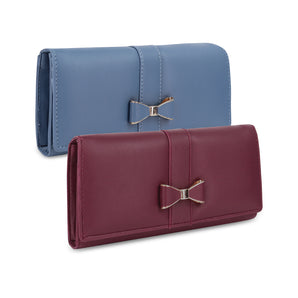 NFI essentials PU Women,s Wallet Stylish Clutch Wallet With Zipper Pocket Ladies Travel Purse
