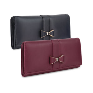 NFI essentials PU Women,s Wallet Stylish Clutch Wallet With Zipper Pocket Ladies Travel Purse