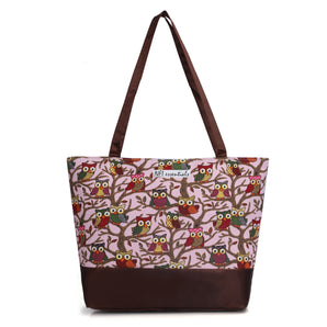 NFI essentials Tote Bag for Women with Zip, Stylish Polyester Canvas Blend Handbag - NFI essentials