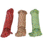 Clothes Nylon Braided Cotton Rope 20 meter Multicolor -3 Pieces - NFI essentials
