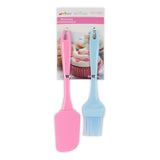 Silicone Spatula and Pastry Brush Set Special for Cake Mixer, Cooking, Baking, Glazing, Oil Brush - Set of 2 - AYAHA ENTERPRISES PRIVATE LIMITED