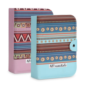 NFI essentials Portable Jewellery Organizer Box, Small Jewelry Boxes Display Storage Case with Snap button for Rings Necklace Earrings