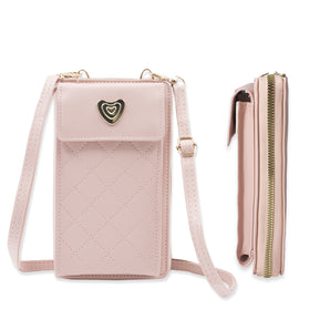 NFI essentials Girls Women Women's Mobile Cell Phone Holder Pocket Wallet Hand Purse Clutch Crossbody Sling Bag