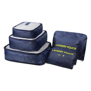 NFI essentials Set of 6 Travel Organizer, Cube Storage Organizer Bags Clothes Packing Storage