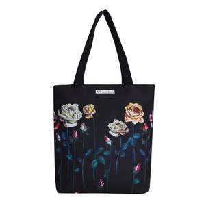 NFI essentials Tote Bag for Women with Zip, Stylish Polyester Canvas Blend Handbag