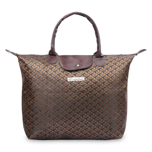 NFI essentials Jacquard Convertible Long Shopping Bag Foldable Shopping Handbag Travel Bag Women Shoulder Waterproof Carry Bag