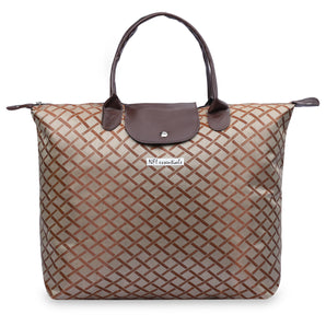 NFI essentials Jacquard Convertible Long Shopping Bag Foldable Shopping Handbag Travel Bag Women Shoulder Waterproof Carry Bag