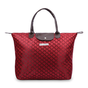 NFI essentials Jacquard Convertible Long Shopping Bag Foldable Shopping Handbag Travel Bag Women Shoulder Waterproof Carry Bag