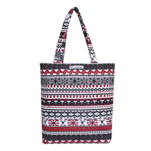 NFI essentials Tote Bag for Women with Zip, Stylish Polyester Canvas Blend Handbag