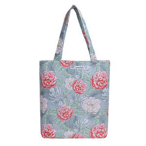 NFI essentials Tote Bag for Women with Zip, Stylish Polyester Canvas Blend Handbag