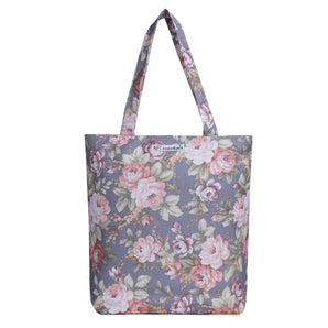 NFI essentials Tote Bag for Women with Zip, Stylish Polyester Canvas Blend Handbag