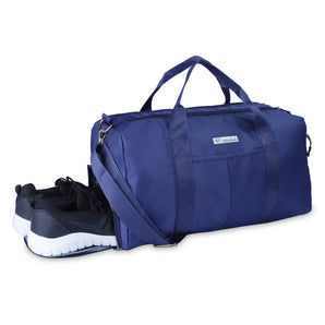 NFI essentials Unisex Duffel Travel Bag, Shoes & Waterproof Compartment Shoulder Bag, Luggage Travelling Bag Strap, Sports