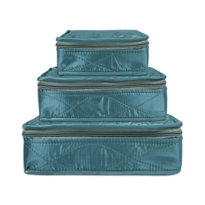 NFI essentials Set of 3 Jewellery Organizer With Multiple Compartment Bangle Holder Organizer Pouch Travel Storage case for Women