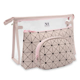 NFI essentials Set of 3 Cosmetic pouch Makeup pouch Vanity Pouch Travel Organizer Toiletry Pouch for Women Zippered Pouch Set, Large, Medium, Small Makeup Bag - AYAHA ENTERPRISES PRIVATE LIMITED