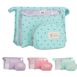 NFI essentials Makeup Pouch- 3 Piece Set