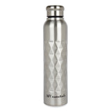 NFI essentials Stainless Steel Single Walled Fridge Water Bottle, 1000ml, Rhombus Design, Leak proof, SS Water Bottle - AYAHA ENTERPRISES PRIVATE LIMITED