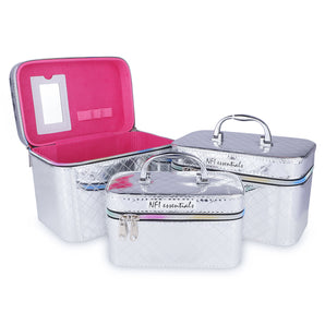 NFI essentials Makeup Box Set of 3 Cosmetic Box Jewellery Bridal Box Trousseau Box Vanity Beauty Case Organizer for Wedding