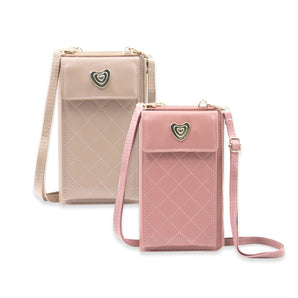 NFI essentials Girls Women Women's Mobile Cell Phone Holder Pocket Wallet Hand Purse Clutch Crossbody Sling Bag