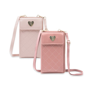 NFI essentials Girls Women Women's Mobile Cell Phone Holder Pocket Wallet Hand Purse Clutch Crossbody Sling Bag