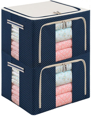 NFI essentials Storage Bag 66L Large Capacity with Reinforced Handle Thick Fabric for Comforters, Blankets, Bedding, Foldable