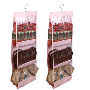 NFI essentials Handbag Organizer for Womens Purse, Dust-Proof Multipurpose Storage Holder with 6 Pockets for Handbags ,Clothing