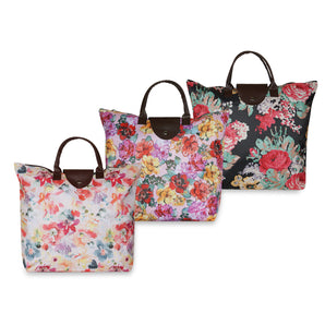 NFI essentials Handy Fold Up Shopping Bag Handbag | Women Shoulder Waterproof Carry Bag (Pack of 3) - AYAHA ENTERPRISES PRIVATE LIMITED