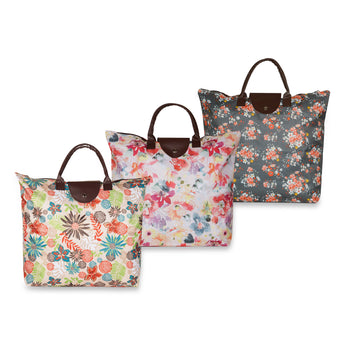 NFI essentials Handy Fold Up Shopping Bag Handbag | Women Shoulder Waterproof Carry Bag (Pack of 3) - AYAHA ENTERPRISES PRIVATE LIMITED