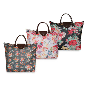 NFI essentials Handy Fold Up Shopping Bag Handbag | Women Shoulder Waterproof Carry Bag (Pack of 3) - AYAHA ENTERPRISES PRIVATE LIMITED