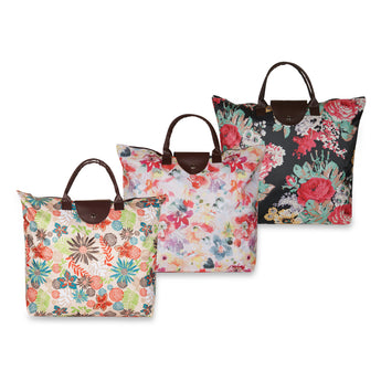 NFI essentials Handy Fold Up Shopping Bag Handbag | Women Shoulder Waterproof Carry Bag (Pack of 3) - AYAHA ENTERPRISES PRIVATE LIMITED