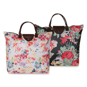 NFI essentials Handy Fold Up Shopping Bag Handbag | Women Shoulder Waterproof Carry Bag (Pack of 2) - AYAHA ENTERPRISES PRIVATE LIMITED