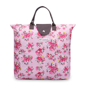 NFI essentials Small Fold Up Shopping Tote Bag Foldable Shopping Handbag Travel Bag Women Shoulder Waterproof Carry Bag (D9)