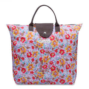 NFI essentials Small Fold Up Shopping Tote Bag Foldable Shopping Handbag Travel Bag Women Shoulder Waterproof Carry Bag (D9)