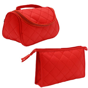 Makeup Pouch 2 Piece Set (Red) - AYAHA ENTERPRISES PRIVATE LIMITED