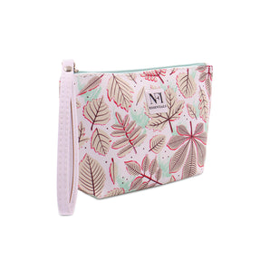 Floral Print Cosmetic Pouch | Makeup Pouch | Vanity Case | Travel Organiser | Size: 21x13x6.5cm - NFI essentials