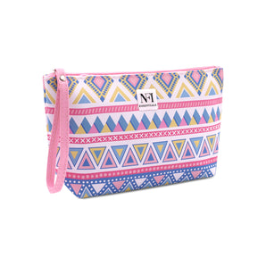 Printed Cosmetic Pouch | Makeup Pouch | Vanity Case | Travel Organiser | Size: 25x14.5x7.5cm - NFI essentials