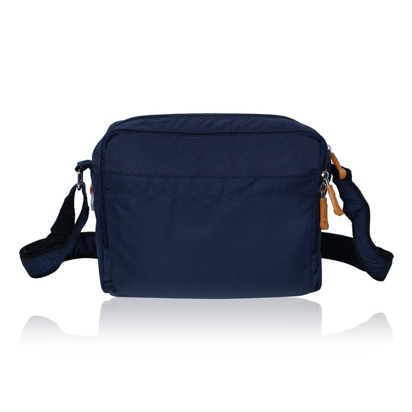NFI Essentials Men's Sling Bag Stylish Cross Body Travel Office Business  Messenger Bag - Black