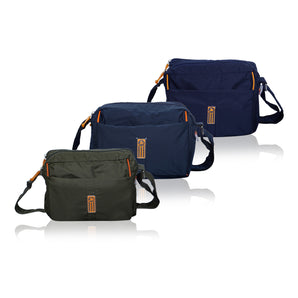 NFI essentials Men's Side Bag Pack of 3 Stylish Travel Office Business Messenger Bag for Men Women