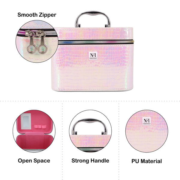 NFI Essentials Double layer Jewellery Trousseau Box Makeup Bag Vanity Kit  Travel Organiser Big Box: Buy NFI Essentials Double layer Jewellery  Trousseau Box Makeup Bag Vanity Kit Travel Organiser Big Box Online