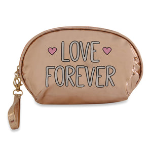 Flashy Cosmetic Pouch | Makeup Pouch | Travel Organiser | Size 24x13.5x8.5cm (Gold) - NFI essentials