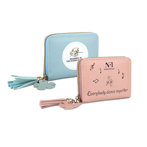 NFI essentials Fashion PU Leather Women's Mini Wallet Clutch Purse Card Holder Small Clutches for Women