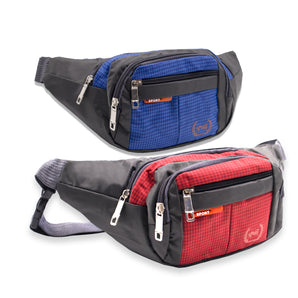 NFI essentials Waist Bag Travel Handy Hiking Zip Camera Pouch Money Phone Belt Sport Bag Bum Multipurpose Belt Bag for Men and Women - NFI essentials